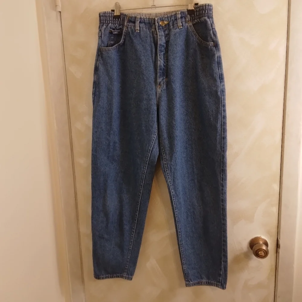 Size 14 Petite Mom Jeans Tapered Leg Elastic Waist by Lee